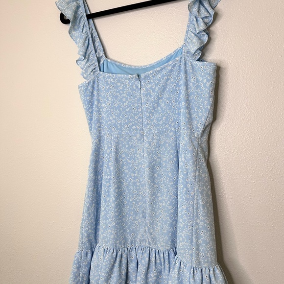 Light Blue Ruffle Dress - Picture 3 of 5